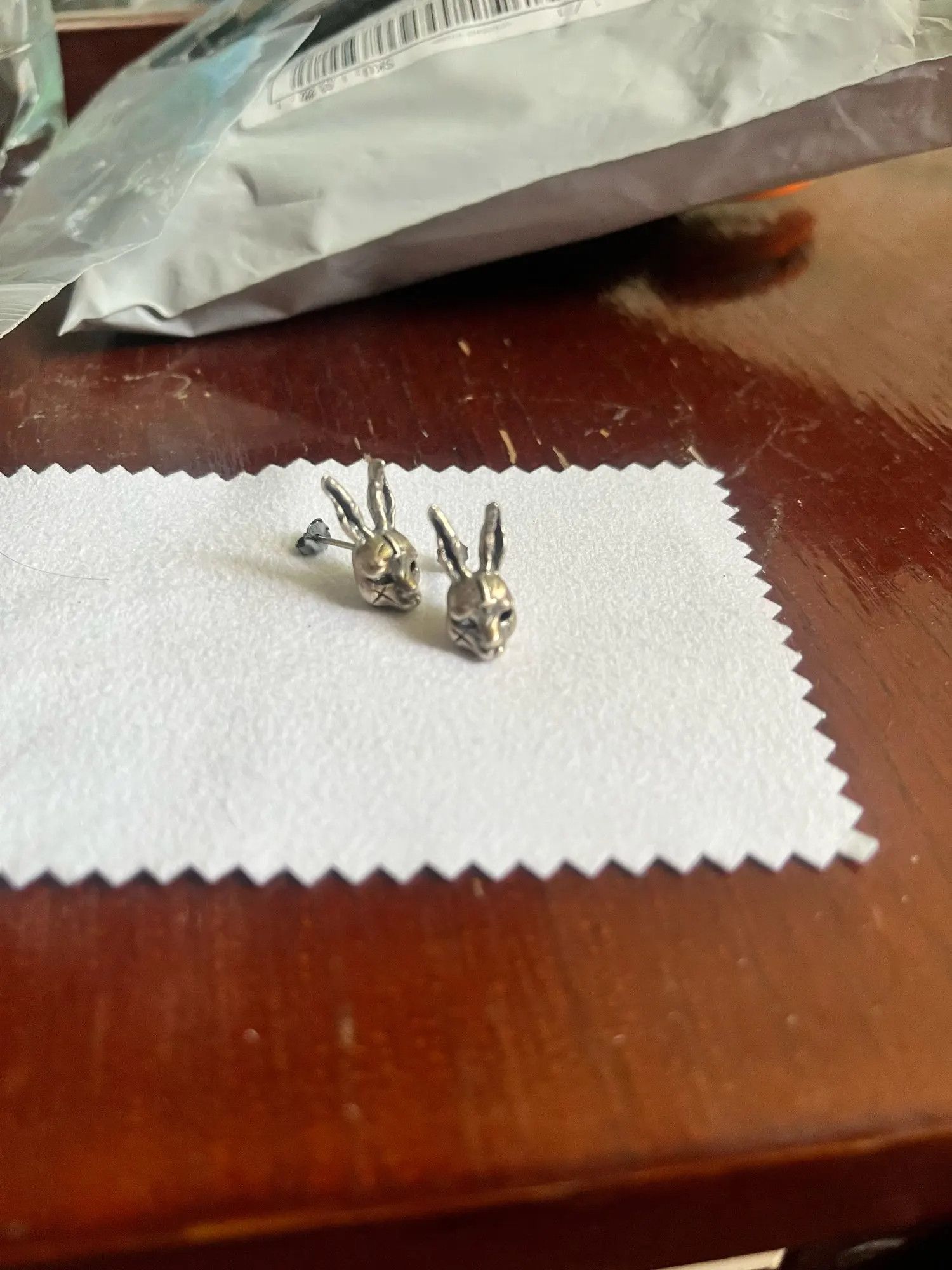 Jewelry Cross Bunny Stud Earrings 925 Sterling Silver Ear Gift Size ONE SIZE - 6 Thumbnail