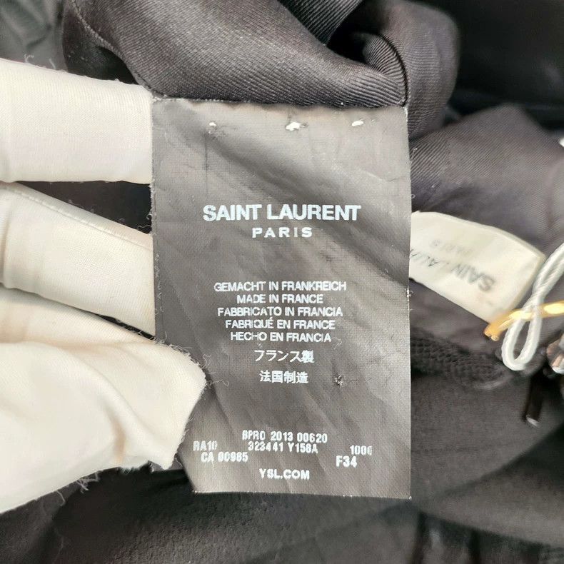 Saint Laurent Paris Saint Laurent Paris Black Wool Dress with Sheer Sleeves-25 Size US 34 / EU 50 - 4 Thumbnail