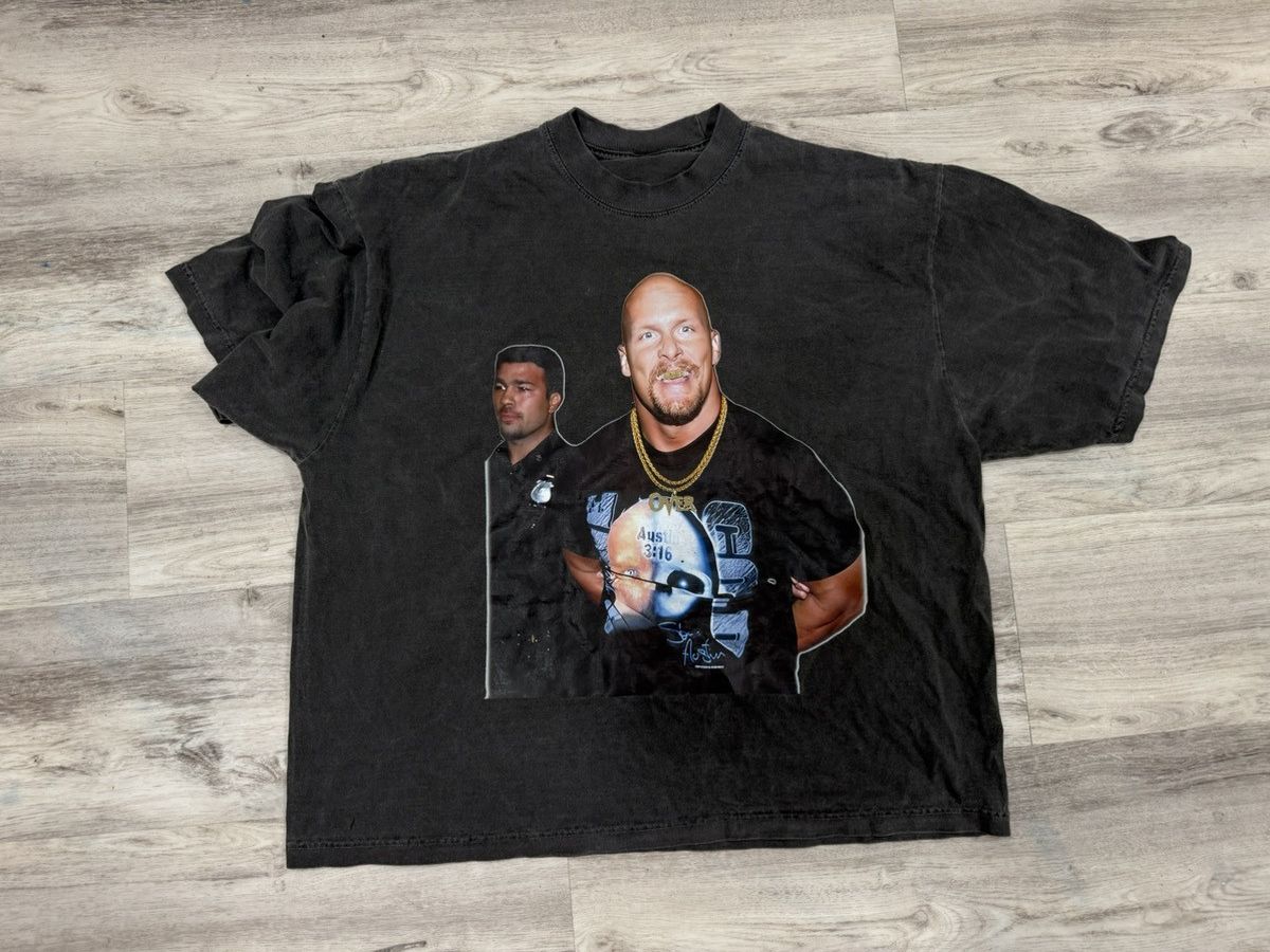 WWF WWFxWWE Stone Cold Steve Austin Grillz tee Size US XXL / EU 58 / 5 - 1 Thumbnail