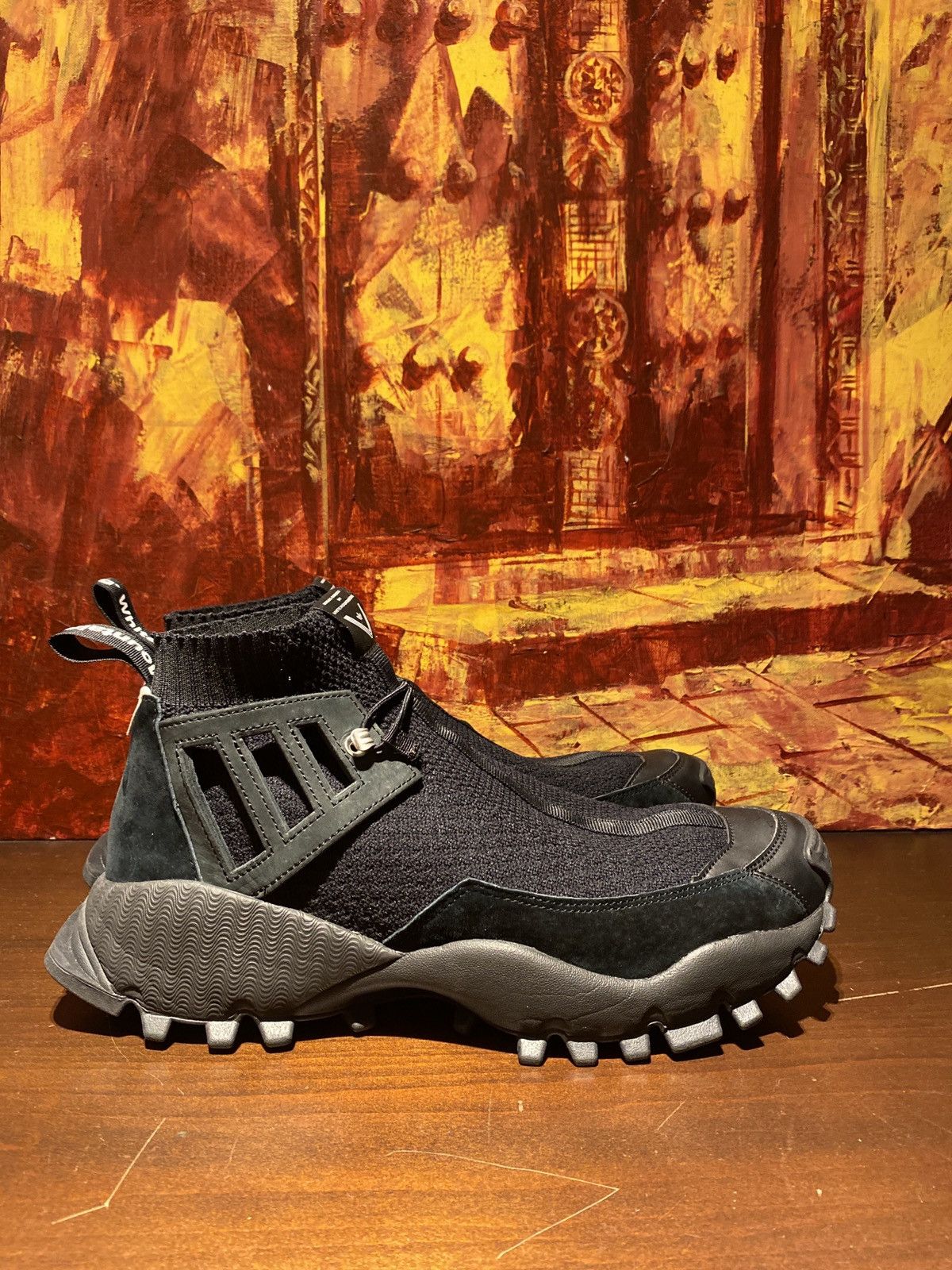 Adidas × White Mountaineering White Mountaineering x adidas Seeulater Primeknit 'Black' Size US 11.5 / EU 44-45 - 2 Thumbnail