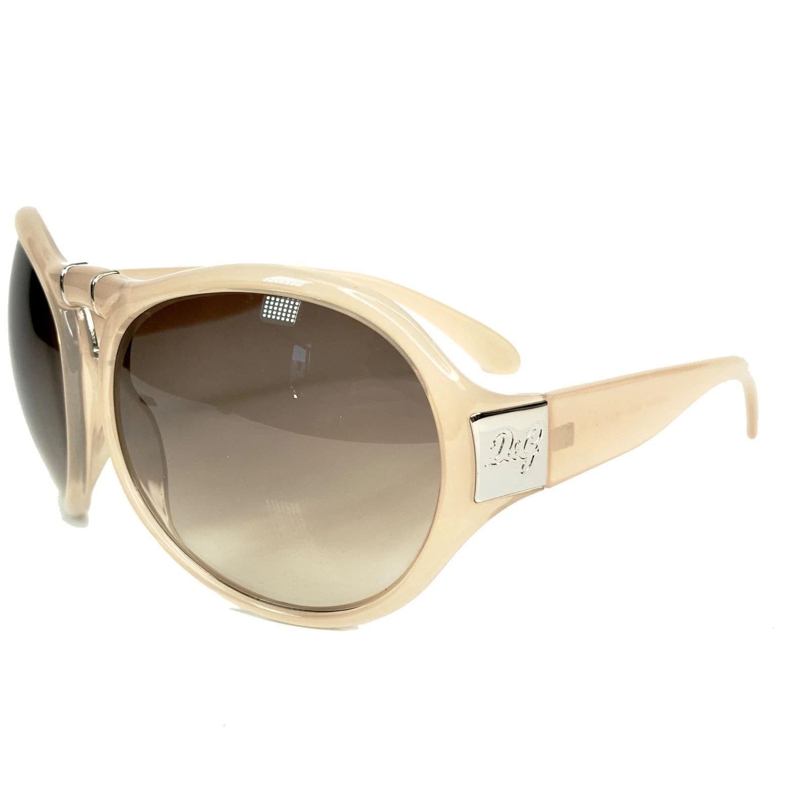 Dolce & Gabbana Dolce & Gabbana DG8048 Beige Oversized Round Vintage 8048 Size ONE SIZE - 6 Thumbnail