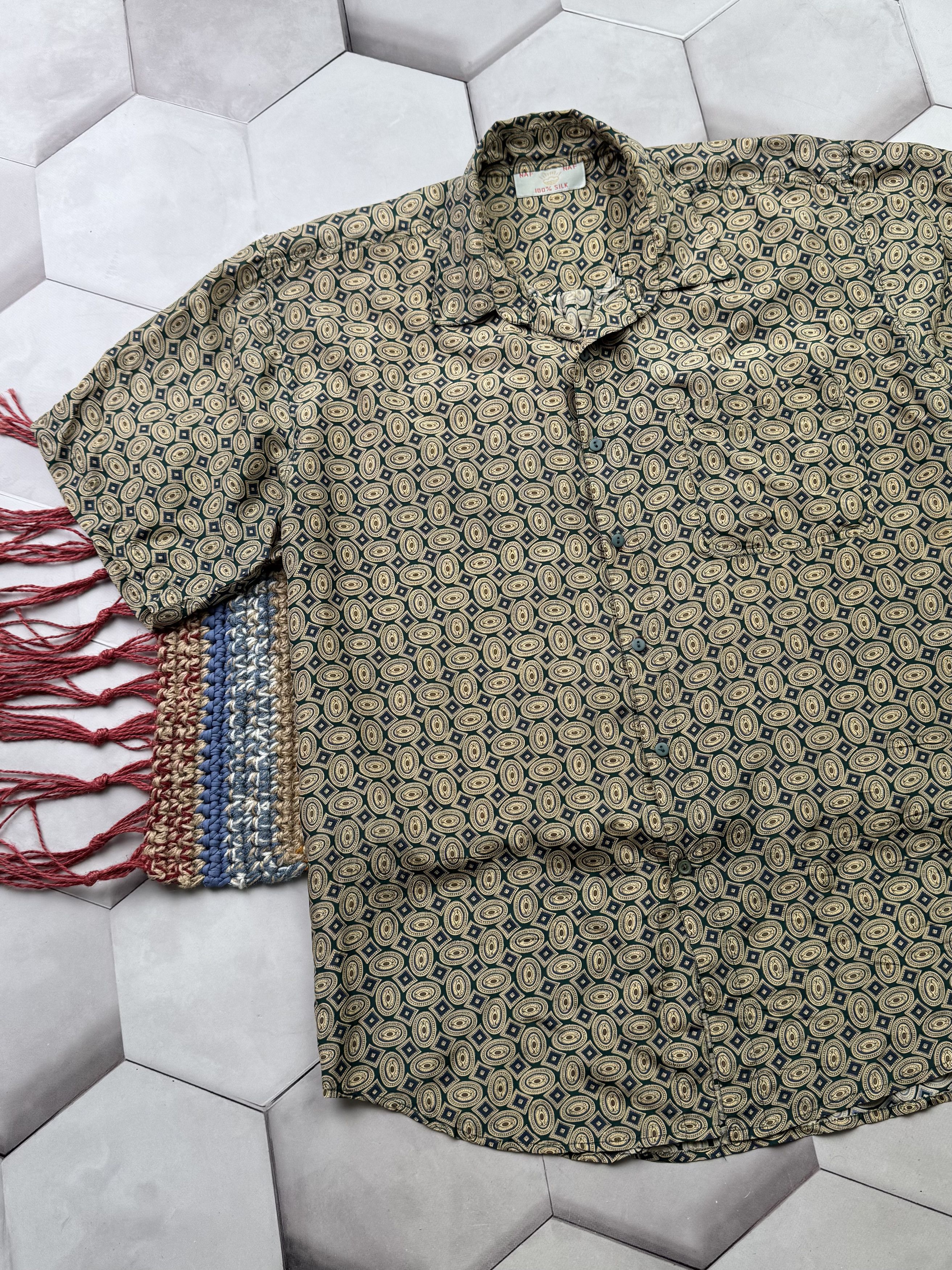 Japanese Brand Vintage Silk Shirt (E4) Size US XXL / EU 58 / 5 - 2 Thumbnail
