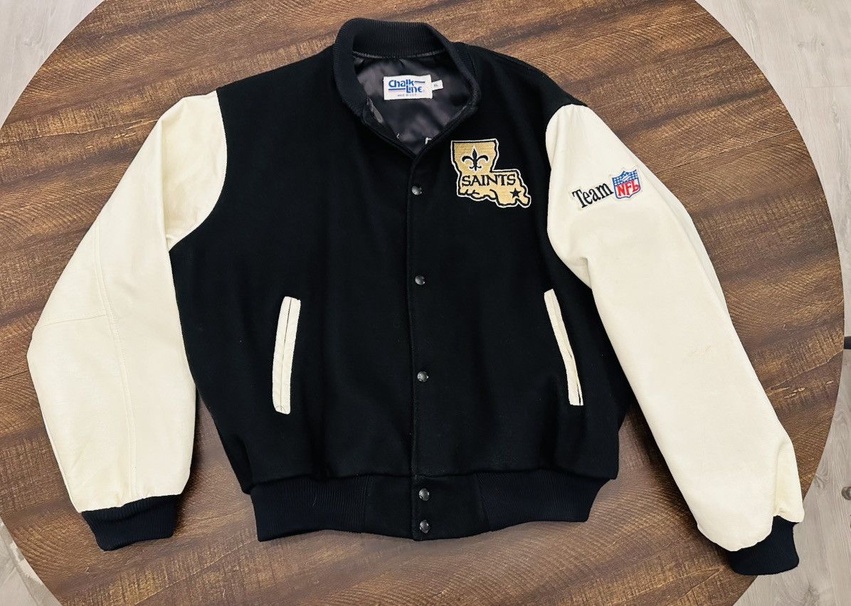 Chalk Line VTG Chalk Line New Orleans Saints NFL Varsity JacketSz XL Size US XL / EU 56 / 4 - 1 Thumbnail