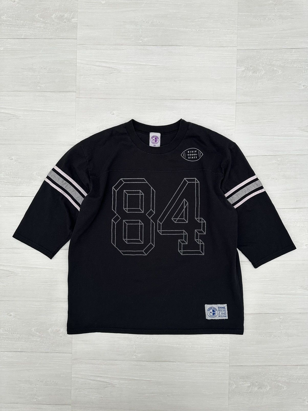 Other Ridin' Dirty Black 3/4 Zip Baseball Shirt "84" Sz. XL Riding Size US XL / EU 56 / 4 - 1 Thumbnail