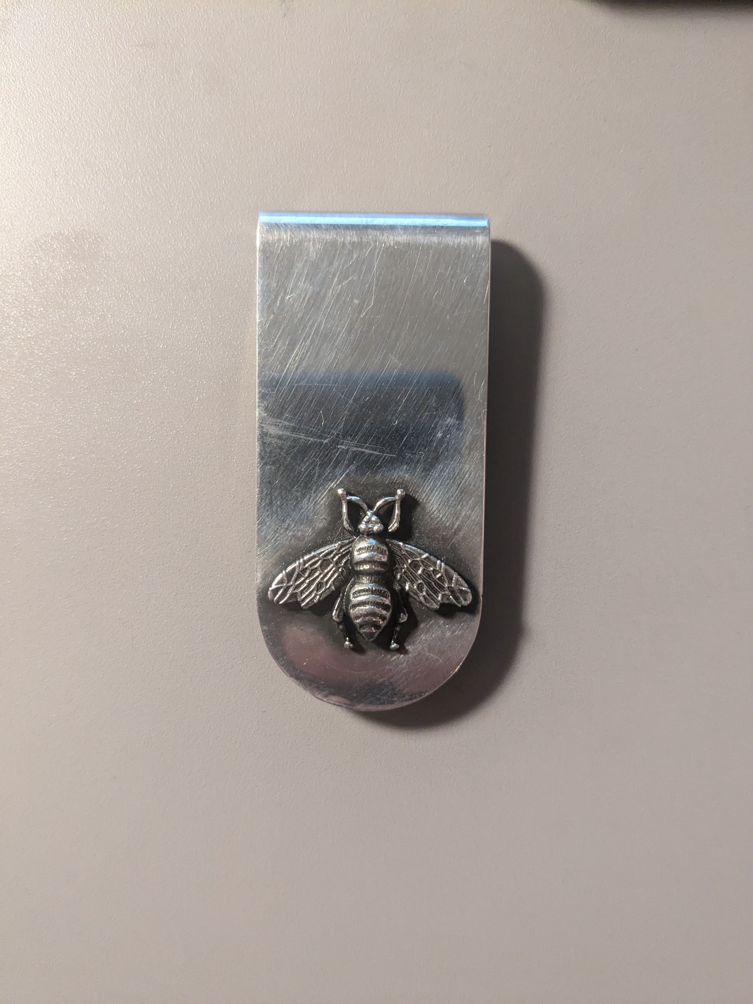 Gucci GUCCI Sterling Silver Ag 925 Money Clip Textured Bee Size ONE SIZE - 2 Thumbnail