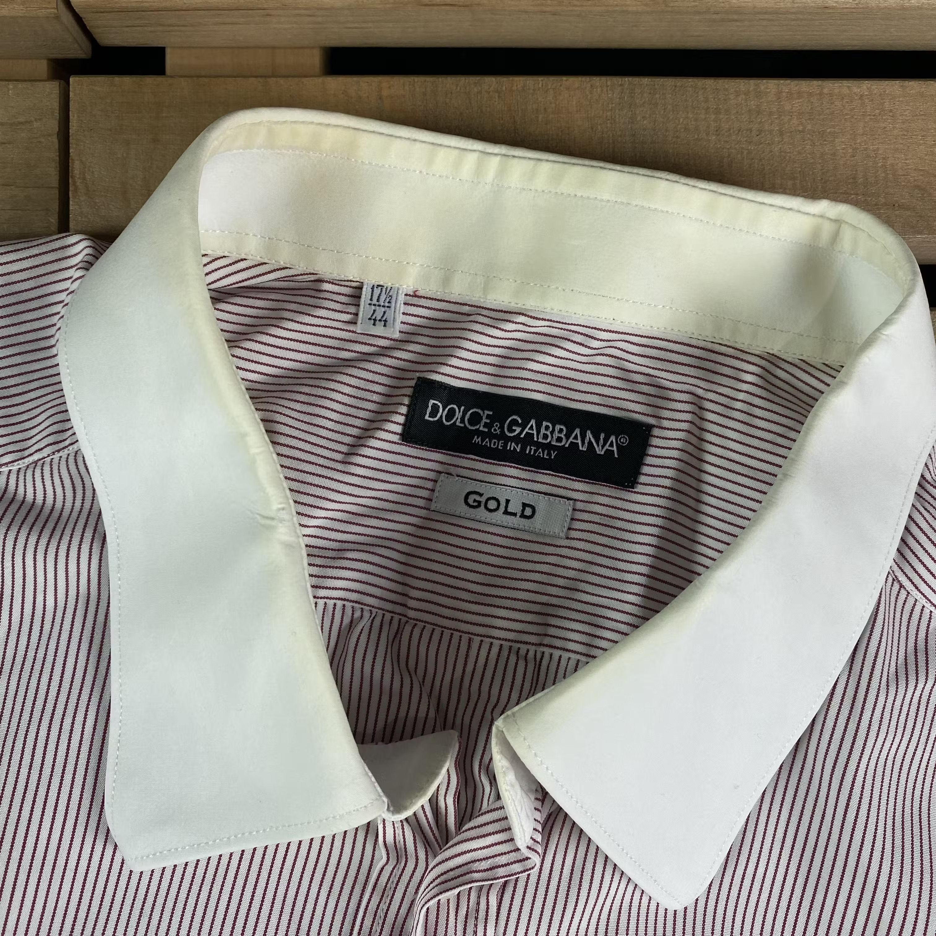 Dolce & Gabbana × Vintage Mens Shirt Long Sleeve Vintage Dolce Gabbana Size 17.5/44 Size US XL / EU 56 / 4 - 5 Thumbnail