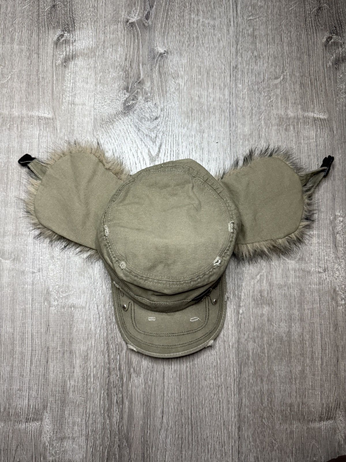 Trendt Vision Trendt Vision Olive Fur Cap Size ONE SIZE - 6 Thumbnail
