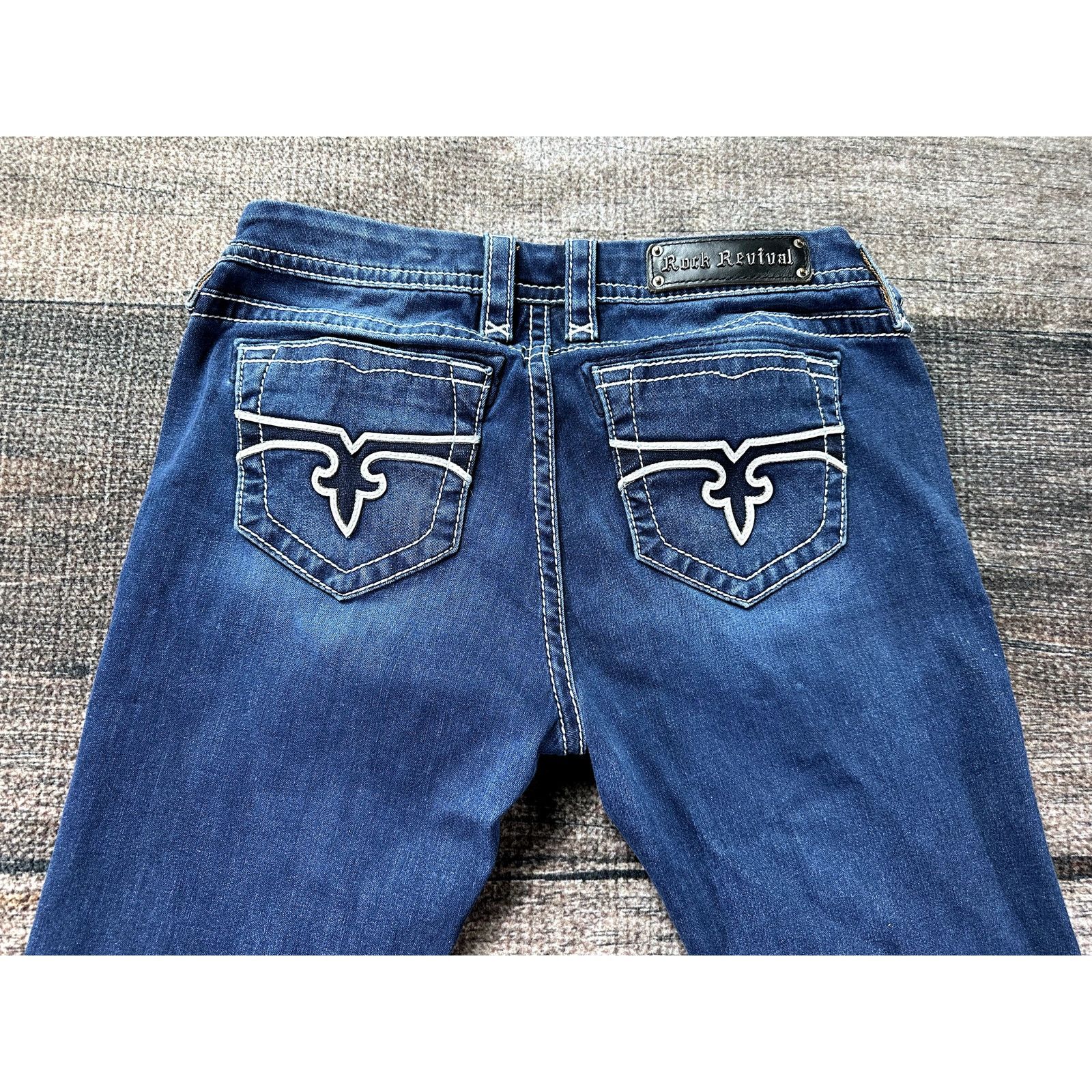 Rock Revival Rock Revival Jeans Womens 31x31 Blue Low Rise Pearl Skinny Size 31" - 1 Thumbnail