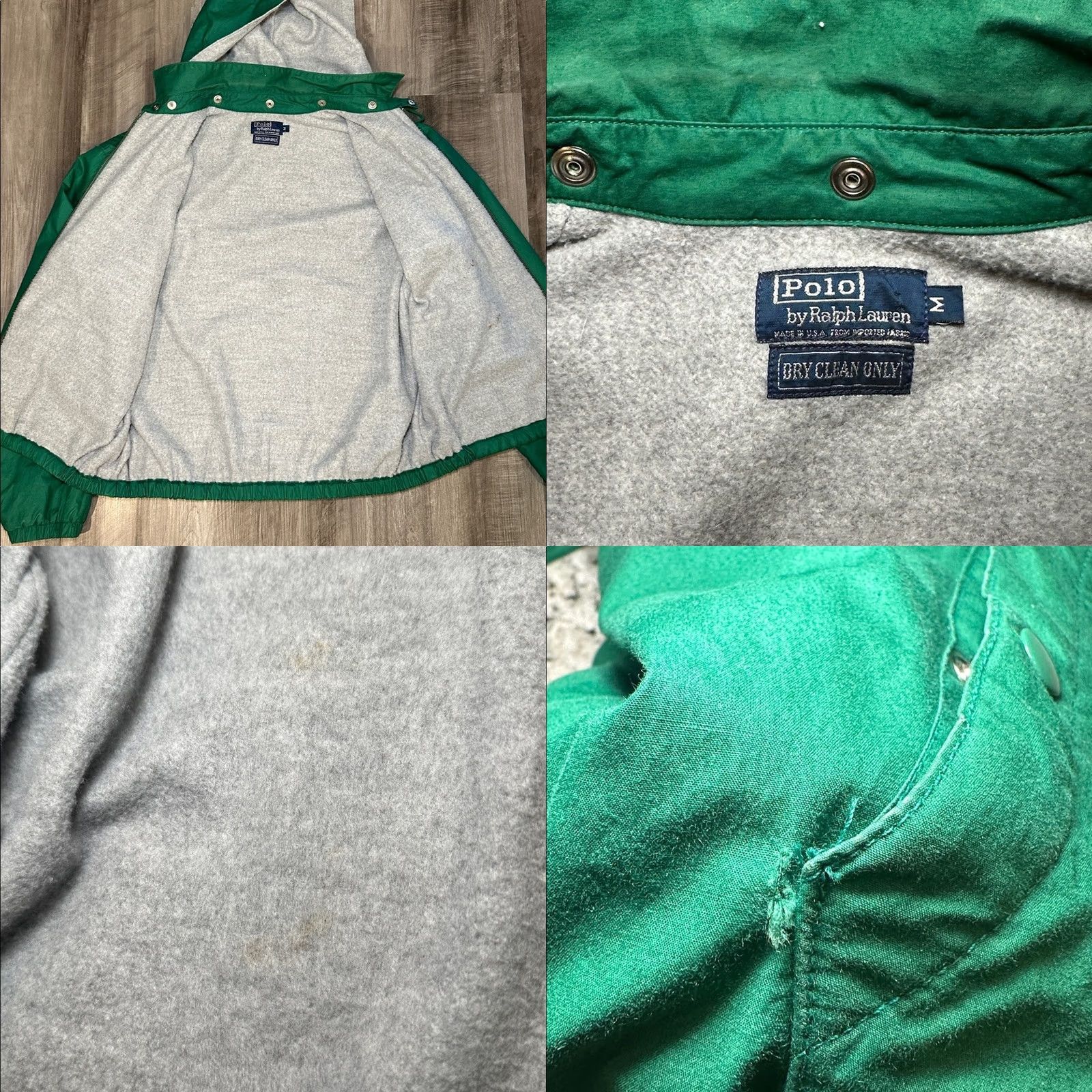 Polo Ralph Lauren Polo Ralph Lauren Jacket Bomber Jacket Fleece Line Cotton Made in USA Vintage Green M Mens Size US M / EU 48-50 / 2 - 8 Thumbnail