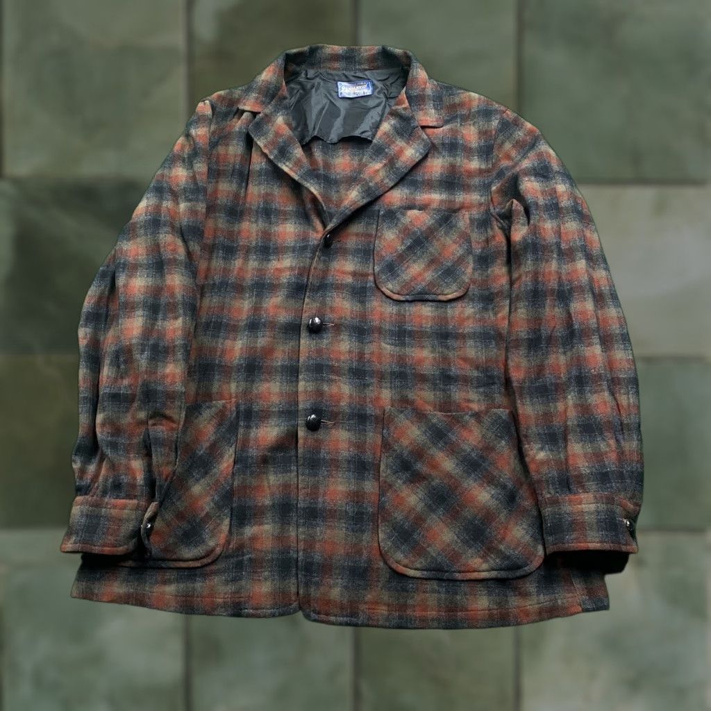 Pendleton VINTAGE Pendleton 49er Jacket Mens M Gray 70S Wool Plaid Cardigan Button Up Jacket Men Shadow Red USA Western Classic Holiday Size US M / EU 48-50 / 2 - 1 Thumbnail