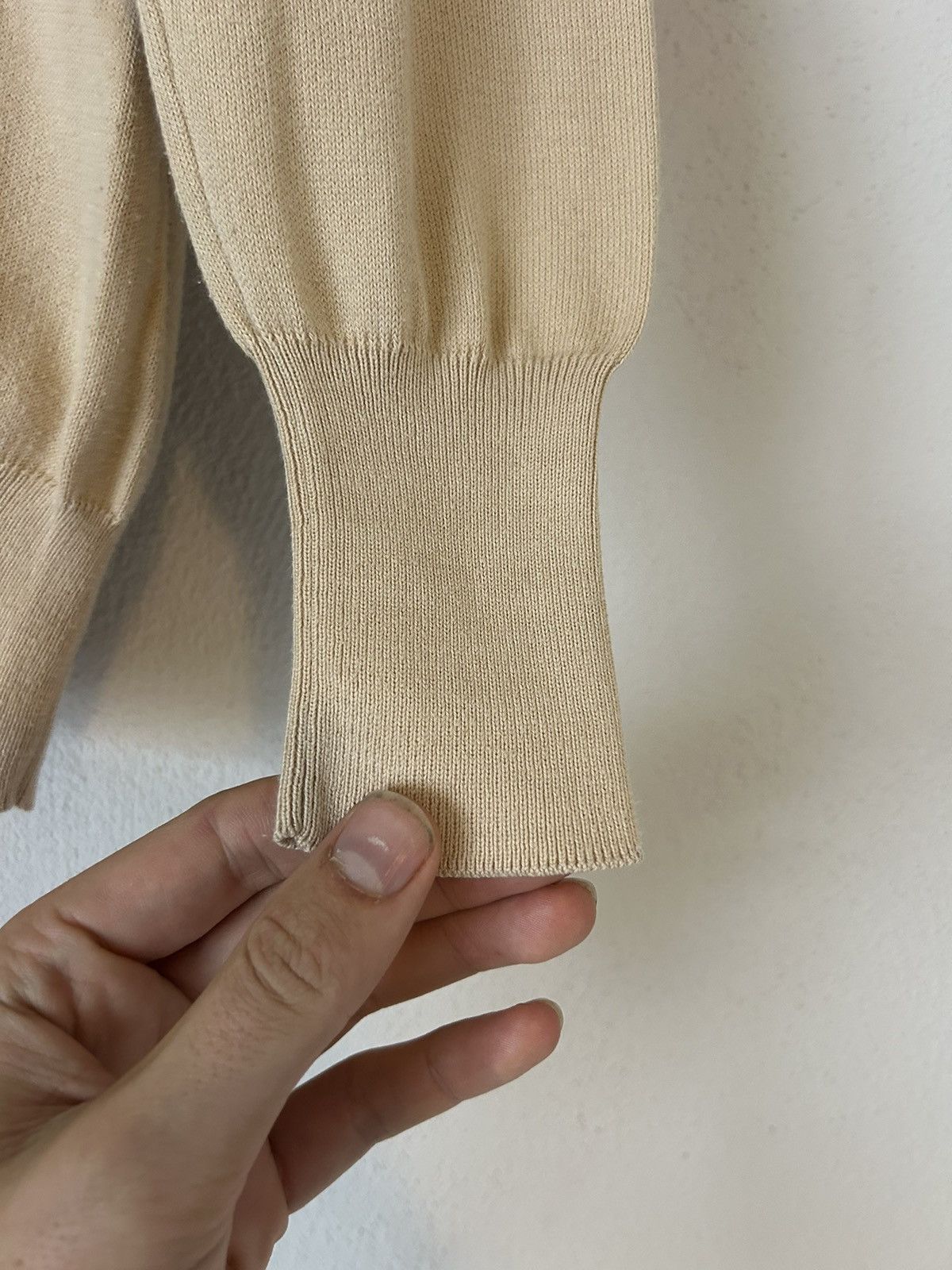 Maison Margiela Cotton Sweater with Suede Elbow Patches Size US S / EU 44-46 / 1 - 4 Thumbnail