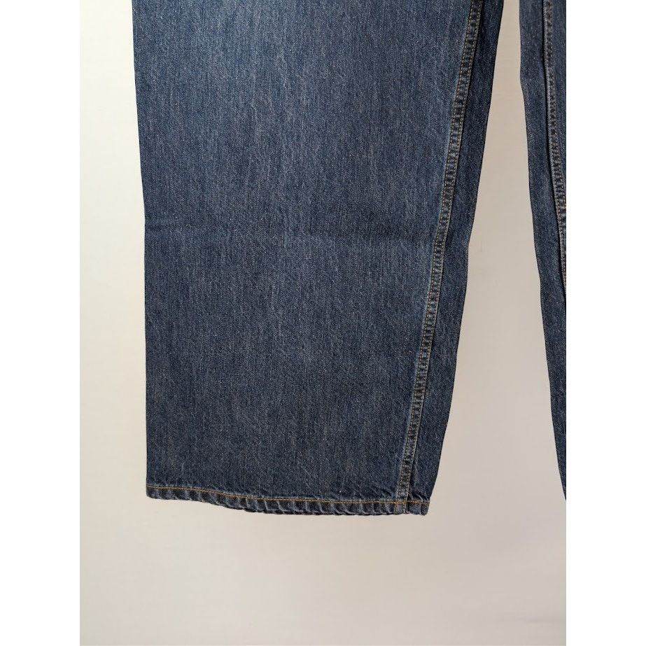 Balenciaga o1rshd1 Silk Denim Baggy Pants in Dark Indigo Size US 32 / EU 48 - 7 Thumbnail