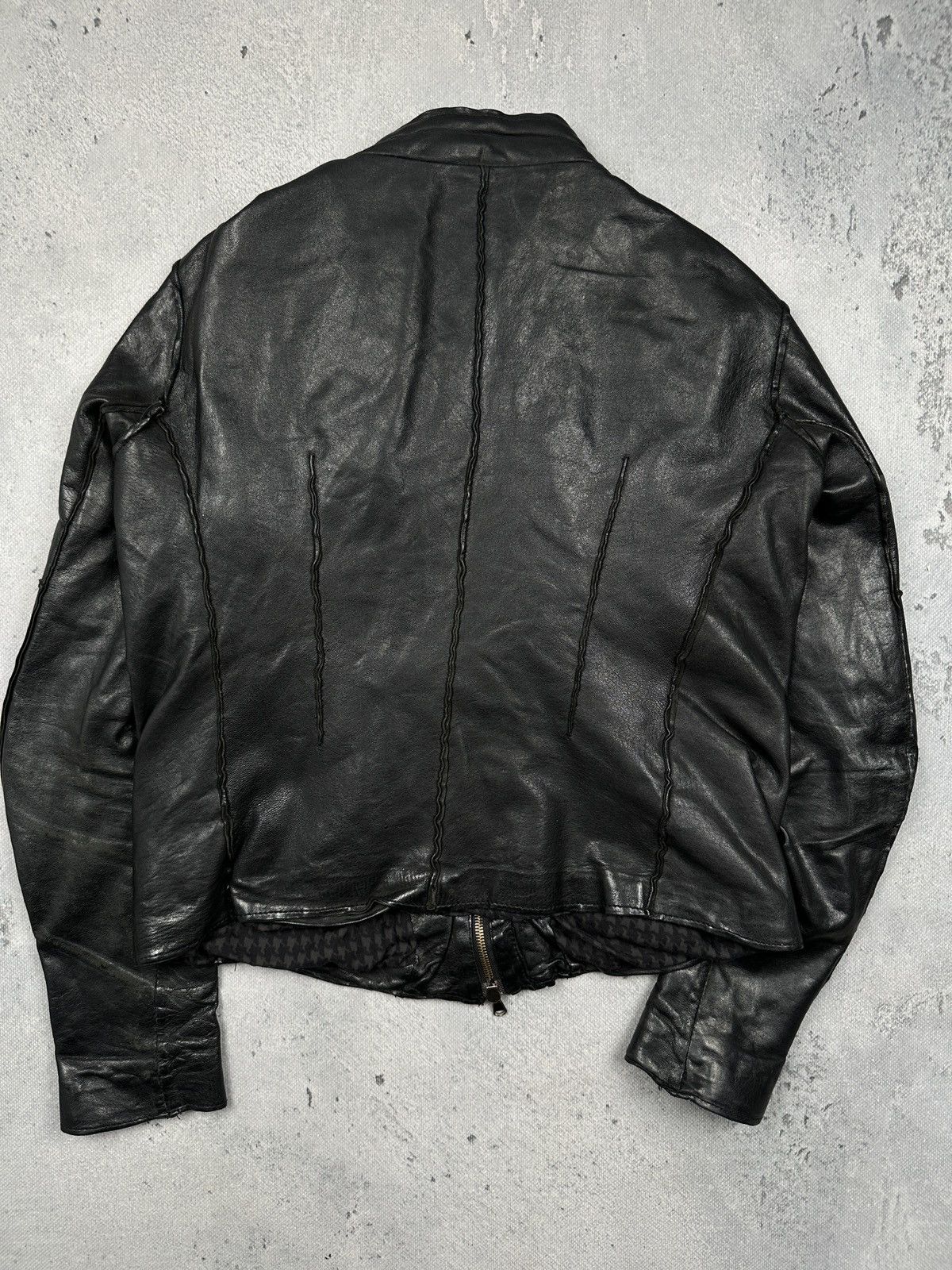 Imperial Imperial Vintage Black Leather Jacket Made in Italy Archive Size L / US 10 / IT 46 - 2 Thumbnail