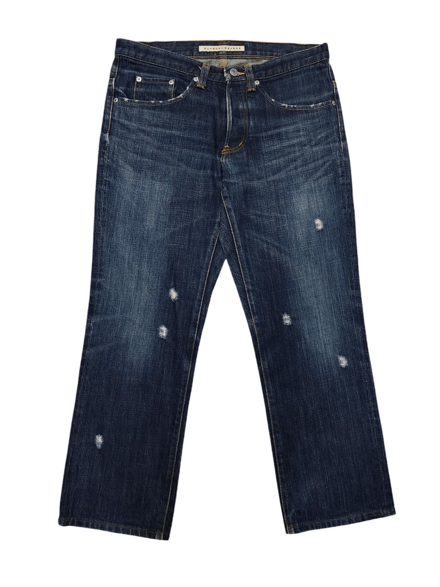 Issey Miyake Sunao Kuwahara- Minimal Fade Distressed Slim Straight Jeans Size US 32 / EU 48 - 1 Thumbnail
