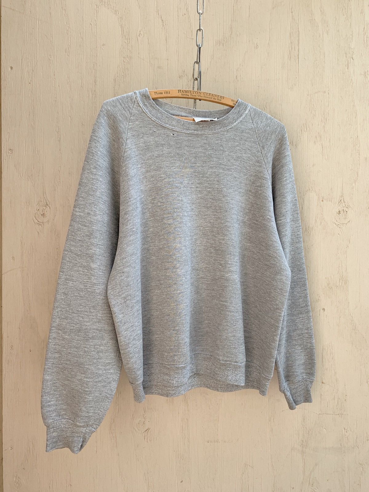 Vintage 1970s Faded Distressed BOXY Blank Crewneck Sweat ERD Grunge Size US M / EU 48-50 / 2 - 1 Thumbnail