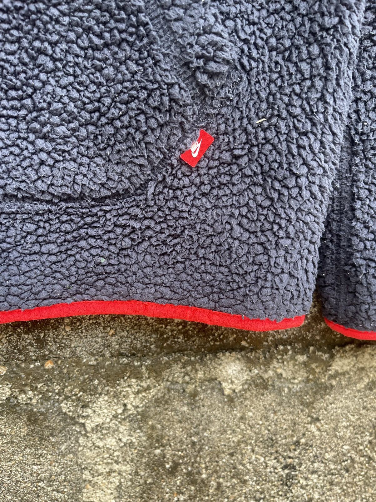Vintage Nike Fleece Jacket Navy Blue Red Trim Full Zip Size L Size US S / EU 44-46 / 1 - 7 Thumbnail