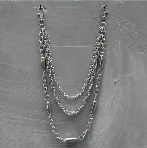 VIBE 3 layers Punk Long Metal Wallet Belt Chain Size ONE SIZE - 3 Thumbnail