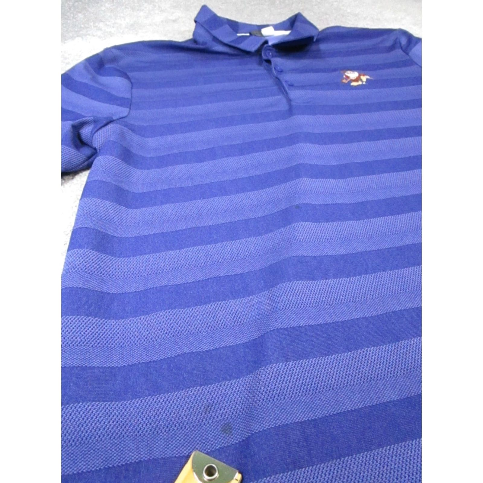 Adidas Adidas Polo Shirt Mens Large Blue Golf Logo Shirt Polo Adidas Golf Mens L Blue Logo Size US L / EU 52-54 / 3 - 7 Thumbnail