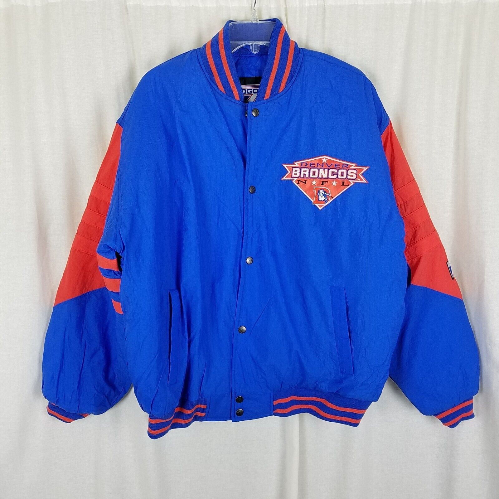 Logo 7 Vtg Logo 7 Denver Broncos Puffer Bomber Jacket Patch L 80s Size US L / EU 52-54 / 3 - 2 Thumbnail