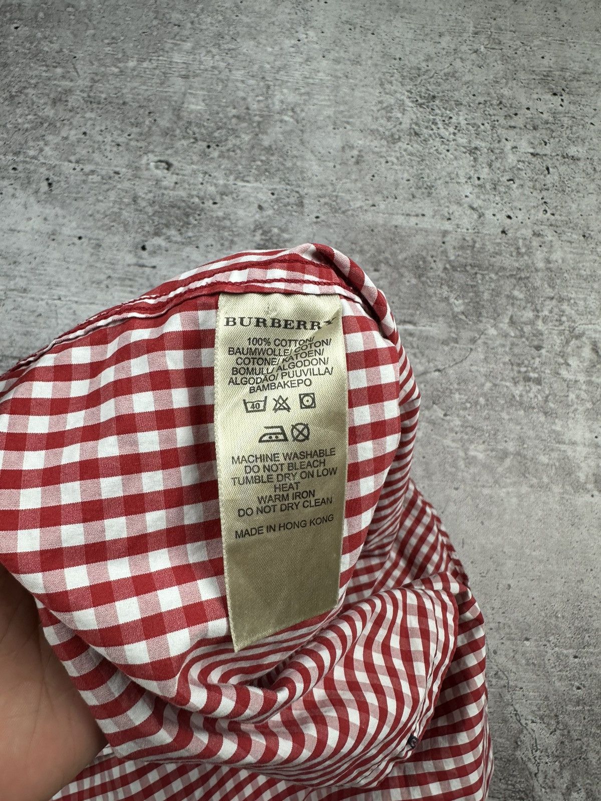 Burberry Burberry Brit Small Logo Check Patterned Button Up Shirt Size US XL / EU 56 / 4 - 12 Thumbnail