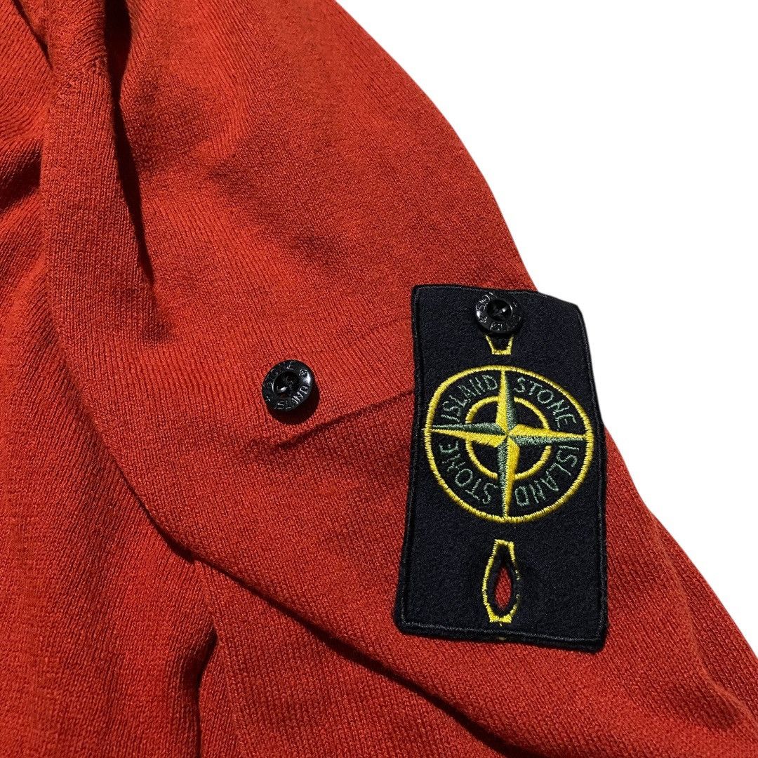 Stone Island Stone island v-neck patch reddish orange knitwearr Size US L / EU 52-54 / 3 - 3 Thumbnail