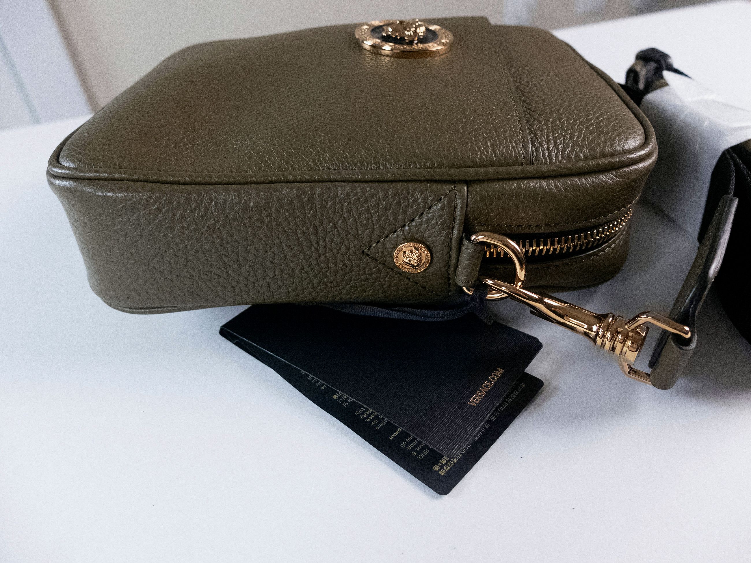 Versace VERSACE La Medusa olive green leather crossbody bag NWT Size ONE SIZE - 4 Thumbnail