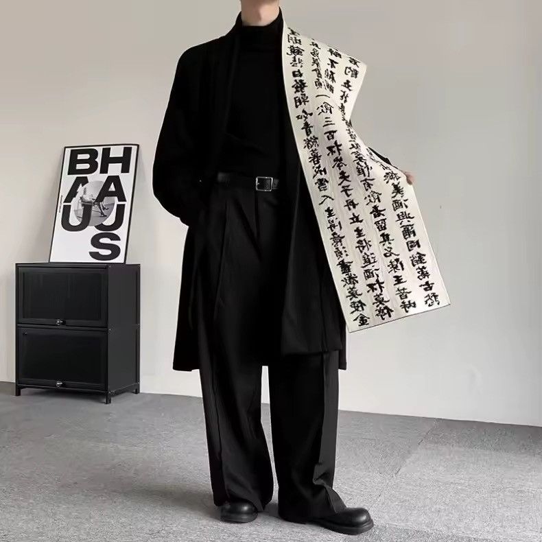 Japanese Brand Black & White Japanese Style Streetwear Scarf Size ONE SIZE - 10 Thumbnail