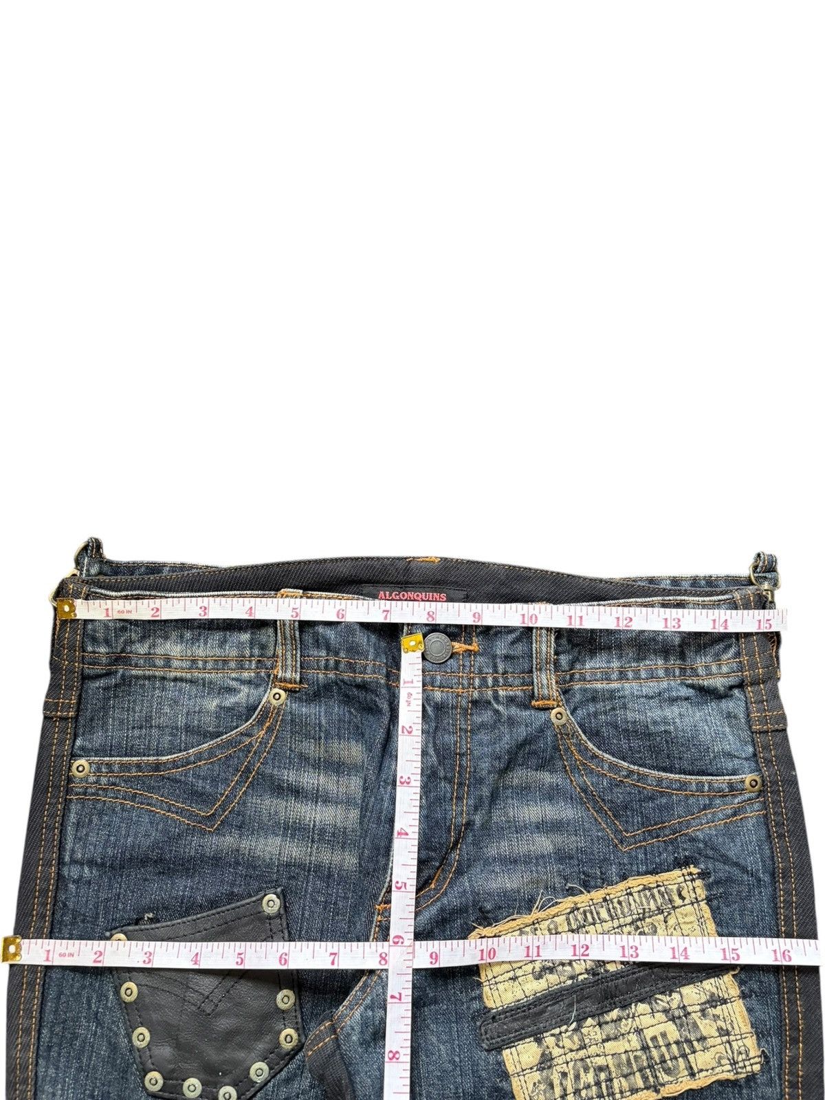If Six Was Nine Vintage Japanese Brand Rusty Wash Hybrid Distress Flare Jean Size 30" / US 8 / IT 44 - 7 Thumbnail