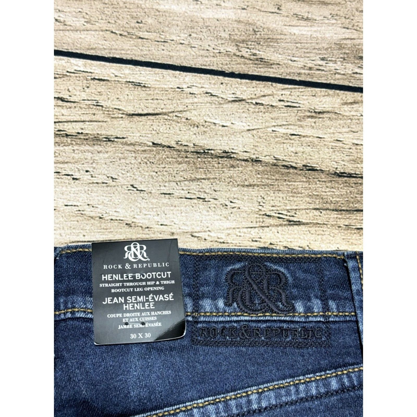 Vintage Rock & Republic Jeans Henlee Bootcut Denim 30x30 Mens Regular Blue NWT Size US 30 / EU 46 - 4 Thumbnail