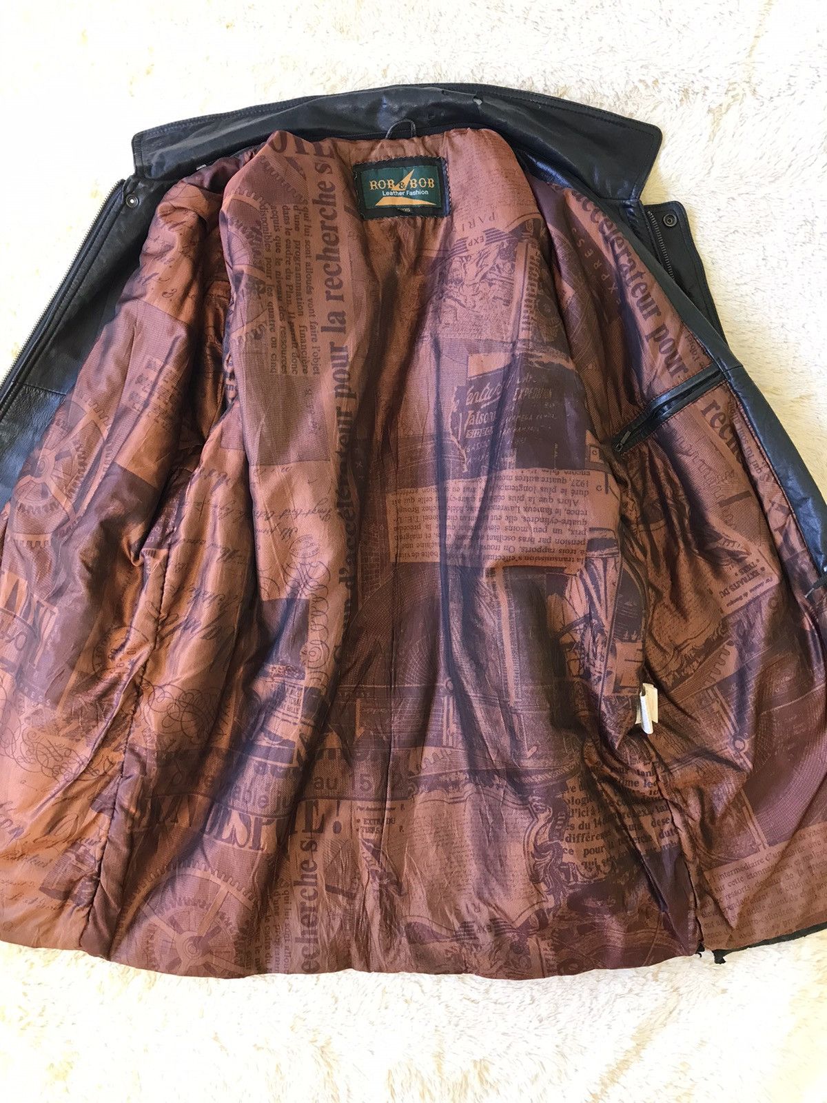 Leather × Vintage Rob & Bob Vintage Leather Jacket Size US XL / EU 56 / 4 - 10 Thumbnail