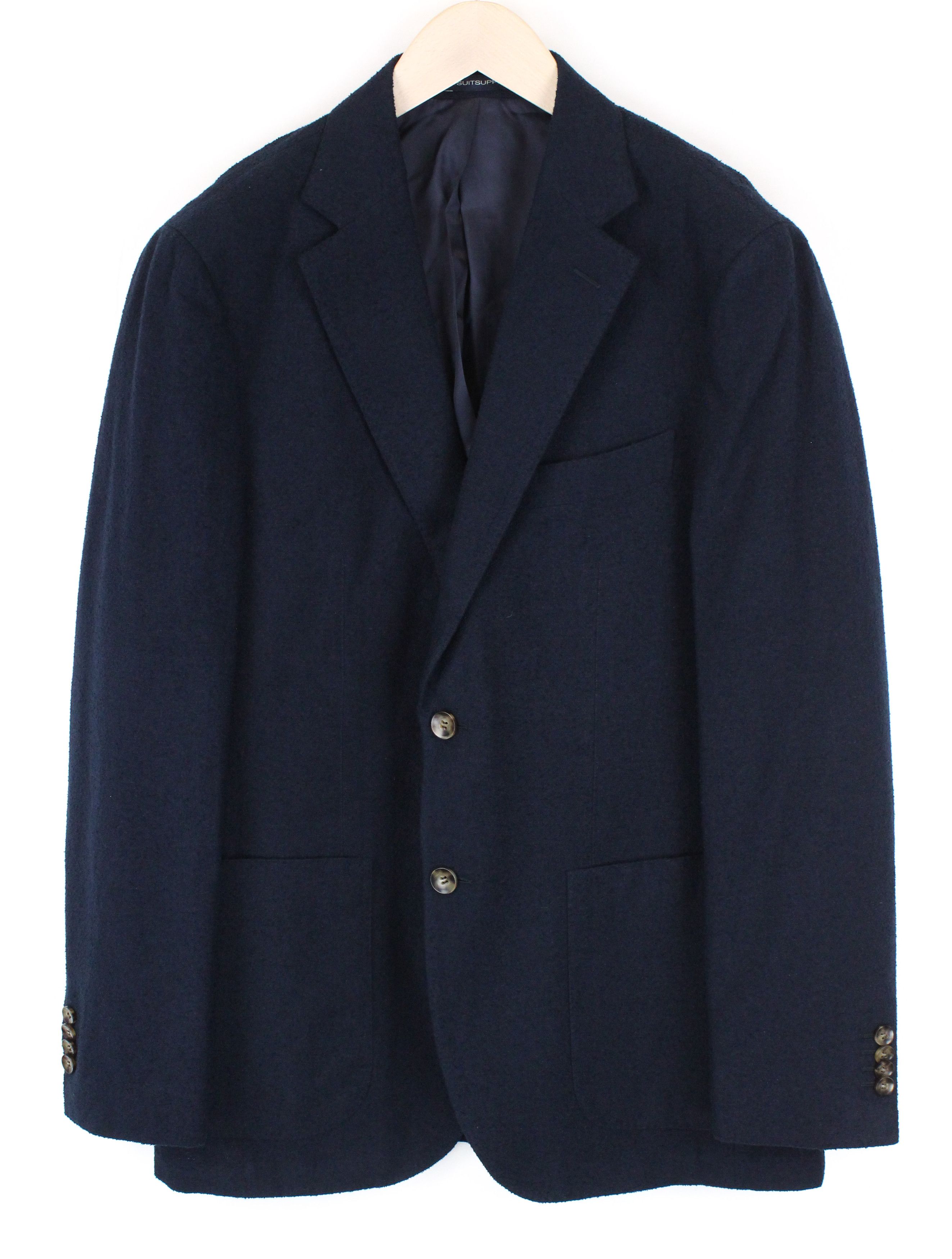 image of Suitsupply Havana Patch Uk44R Navy Slim Cotton Wool Linen Lined 55699, Men's