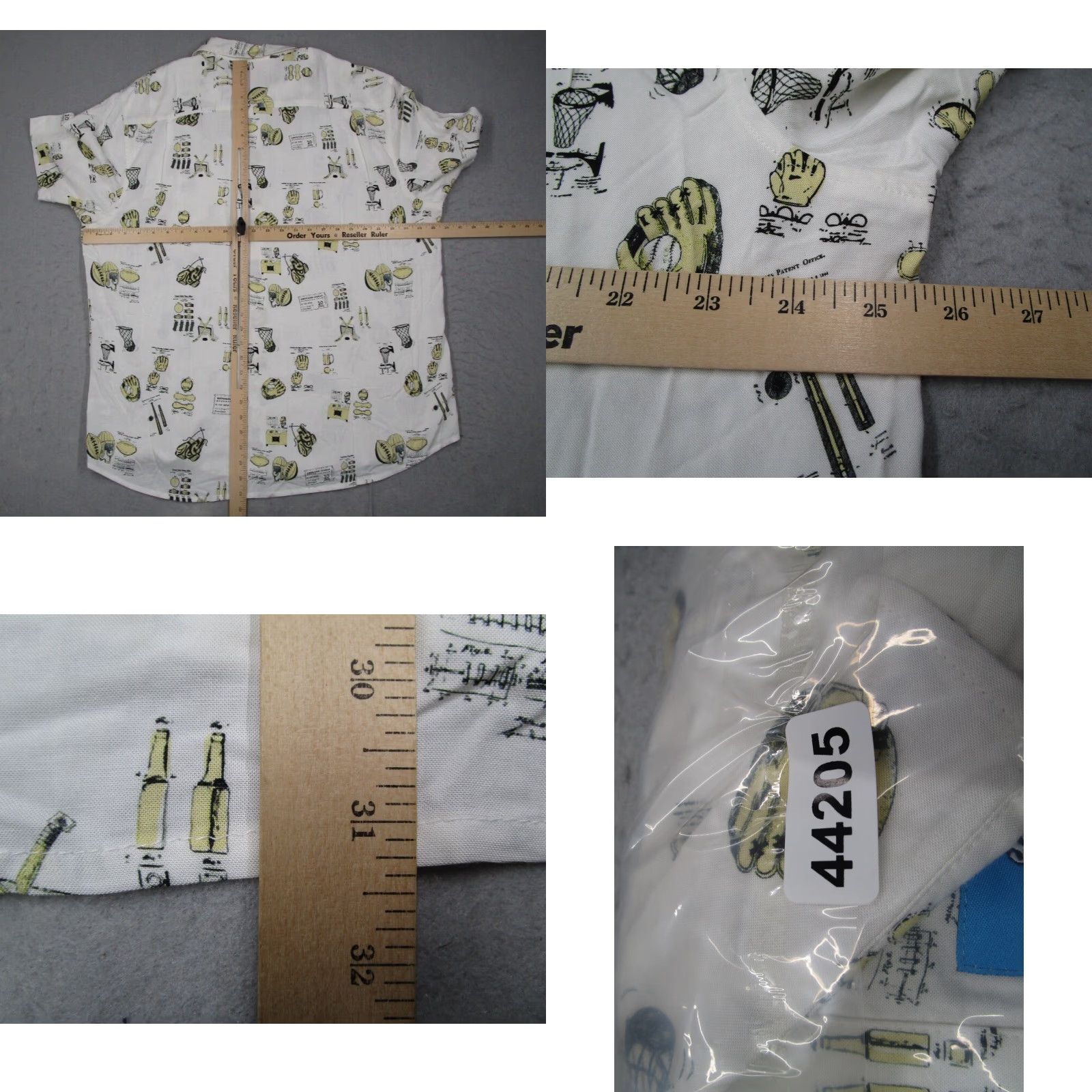 Vintage Balls Beachwear Shirt Mens 2XL White Origin of Sports Hawaiian Button Up Shirt Size US XXL / EU 58 / 5 - 8 Thumbnail