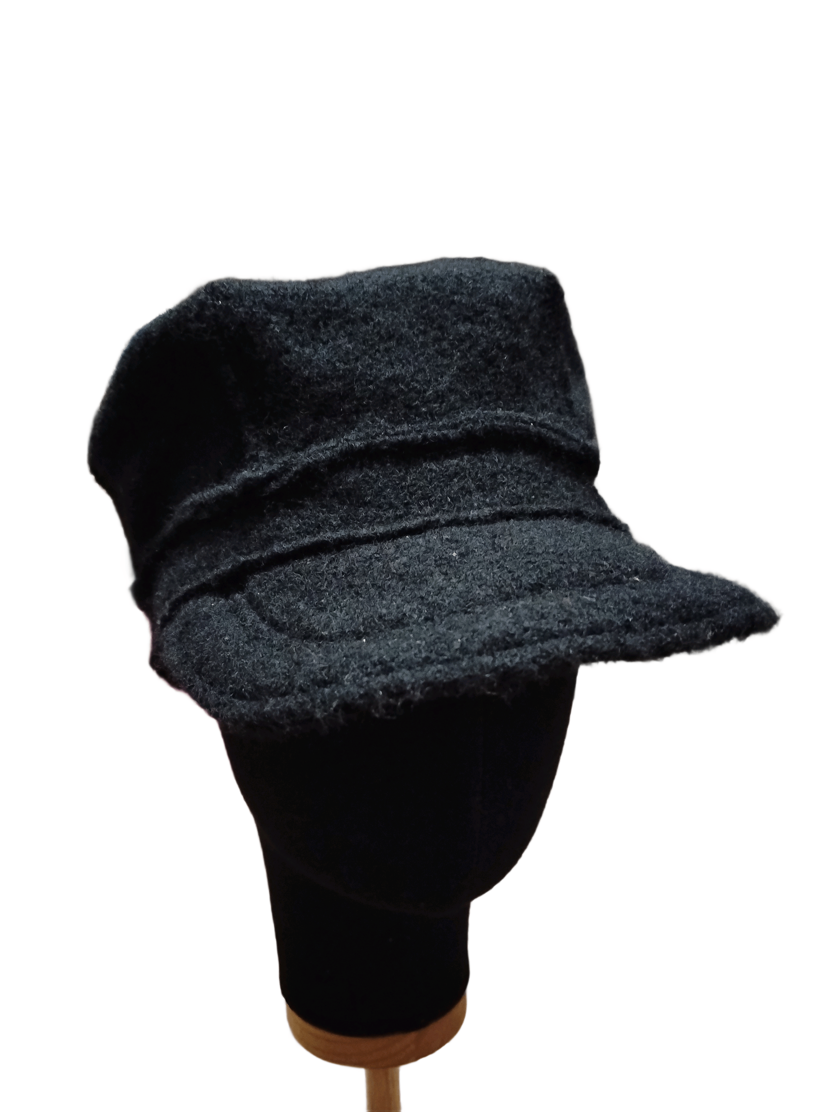 Zucca Zucca black wool felt mariner's often styled baker boy hat Size ONE SIZE - 1 Thumbnail