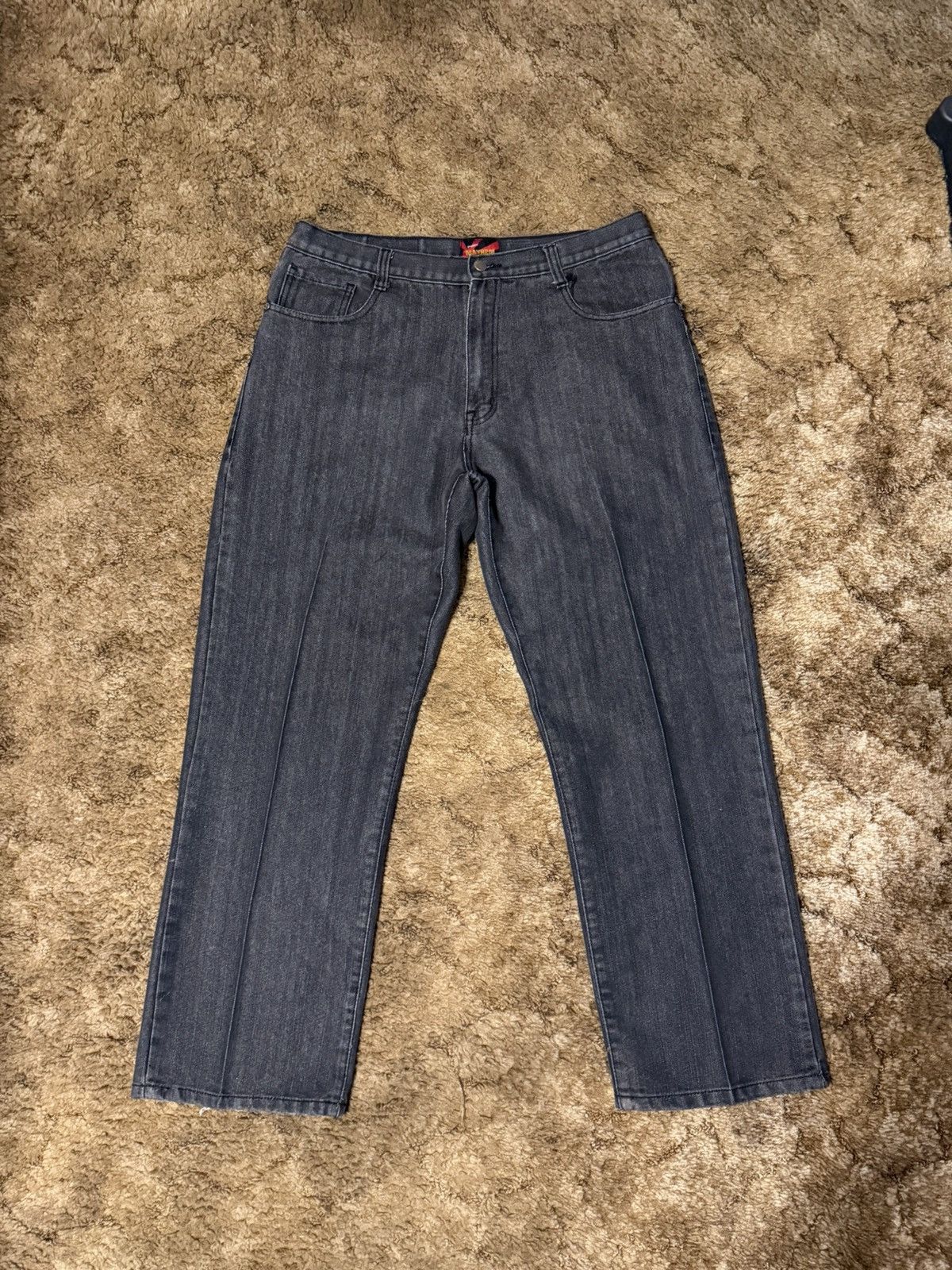 Vintage Y2K Project Mayhem Baggy Embroidered Pleated Jeans 38 X 32 Size US 38 / EU 54 - 3 Thumbnail