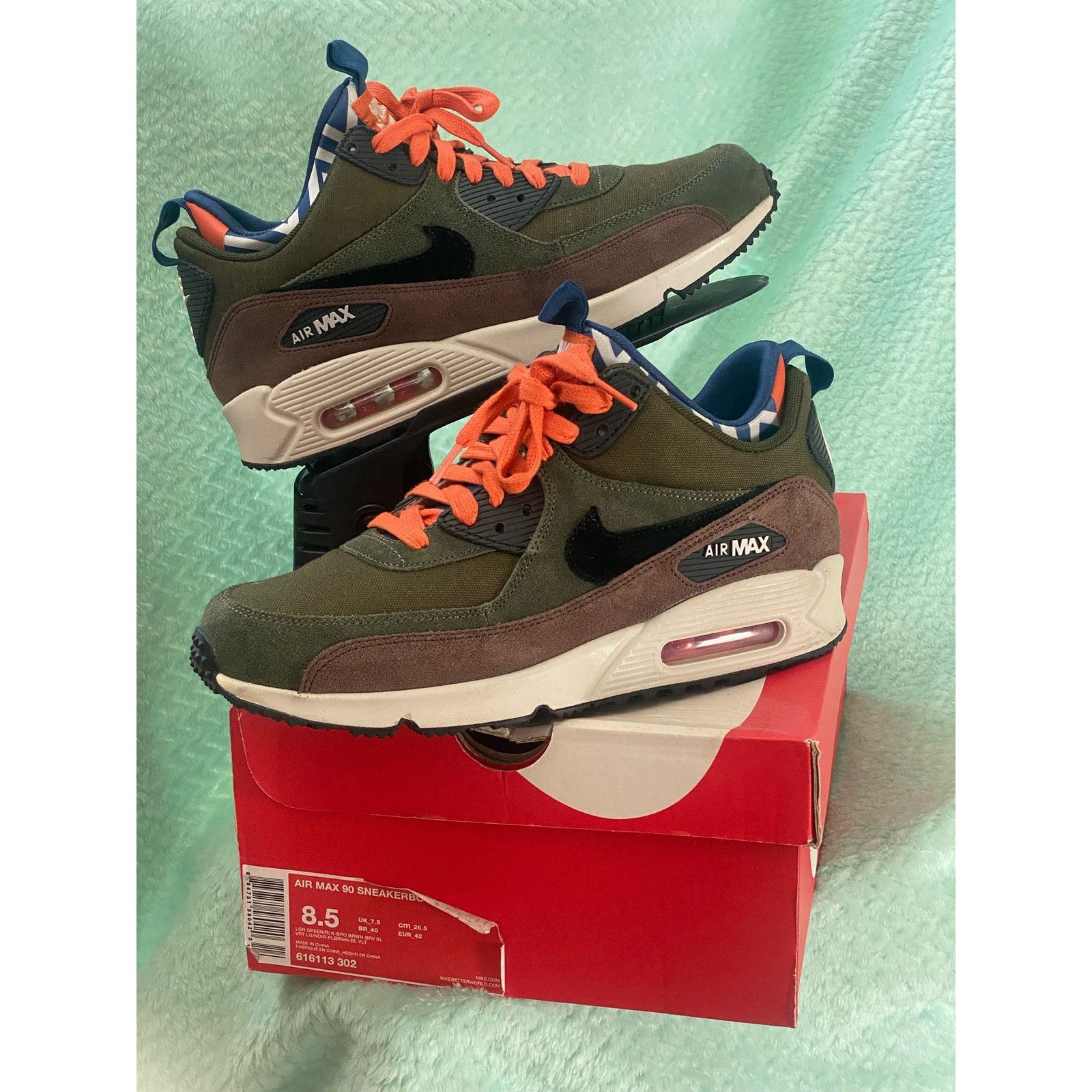 Nike Air Max 90 Sneakerboot PRM 'Lagoon Green' m8.5 w10 Size US 8.5 / EU 41-42 - 2 Thumbnail