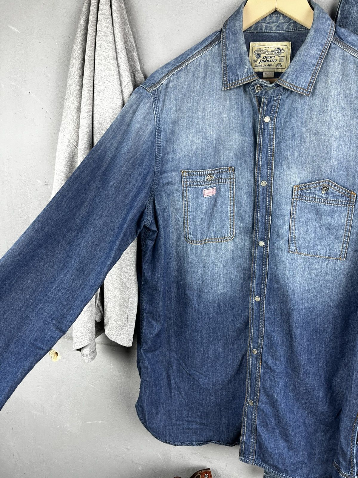 Diesel Diesel denim distressed shirt size xl Size US XL / EU 56 / 4 - 11 Thumbnail