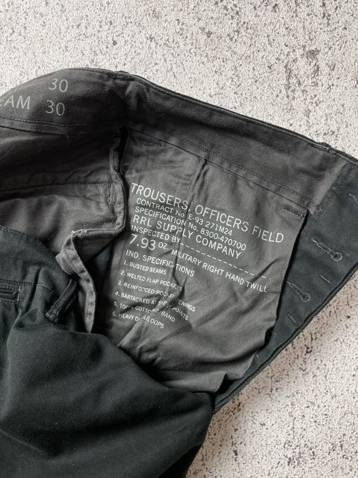 RRL Ralph Lauren RRL Ralph Lauren Black Officer Trousers Size US 30 / EU 46 - 6 Thumbnail