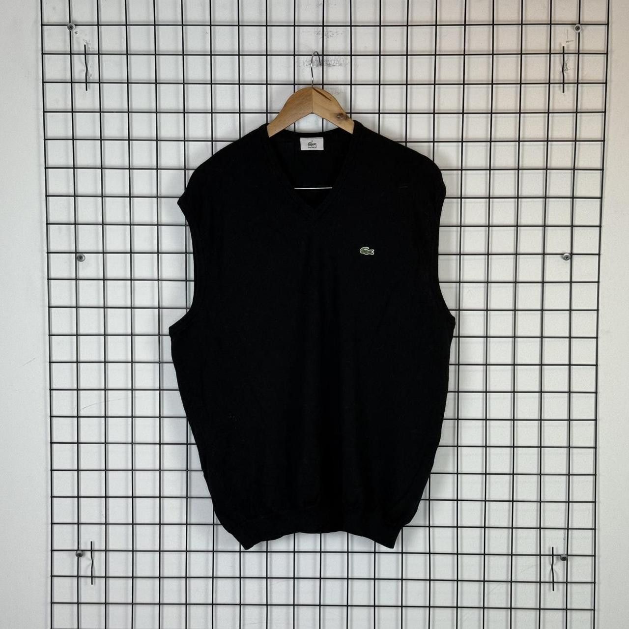 Lacoste Lacoste Vest Wool Jumper Striped Black Grey Size US L / EU 52-54 / 3 - 1 Thumbnail