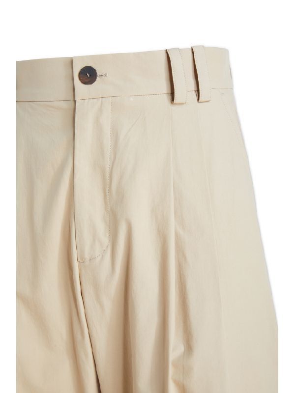 Studio Nicholson Yale Double Pleat Volume Pant in Powder Cotton Biscuit Sz L Size US 34 / EU 50 - 4 Thumbnail