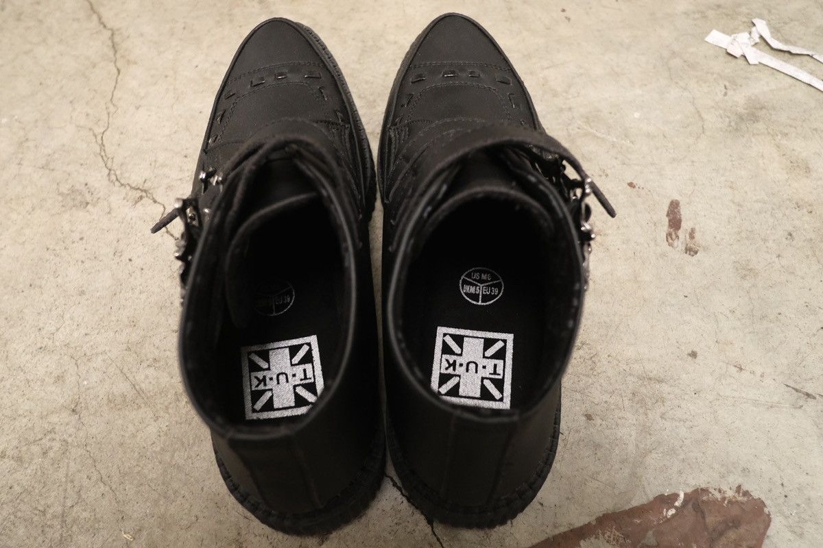 Vivienne Westwood F.U.K Black Punk Zip Creeper Boots Size EU39 Size US 6 / IT 36 - 2 Thumbnail