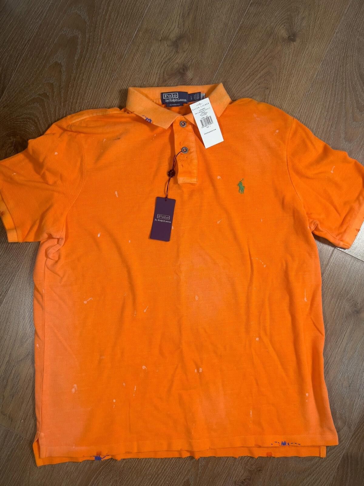 Polo Ralph Lauren Ralph Lauren Men’s Orange Polo Shirt Classic Fit Size L Size US L / EU 52-54 / 3 - 1 Thumbnail