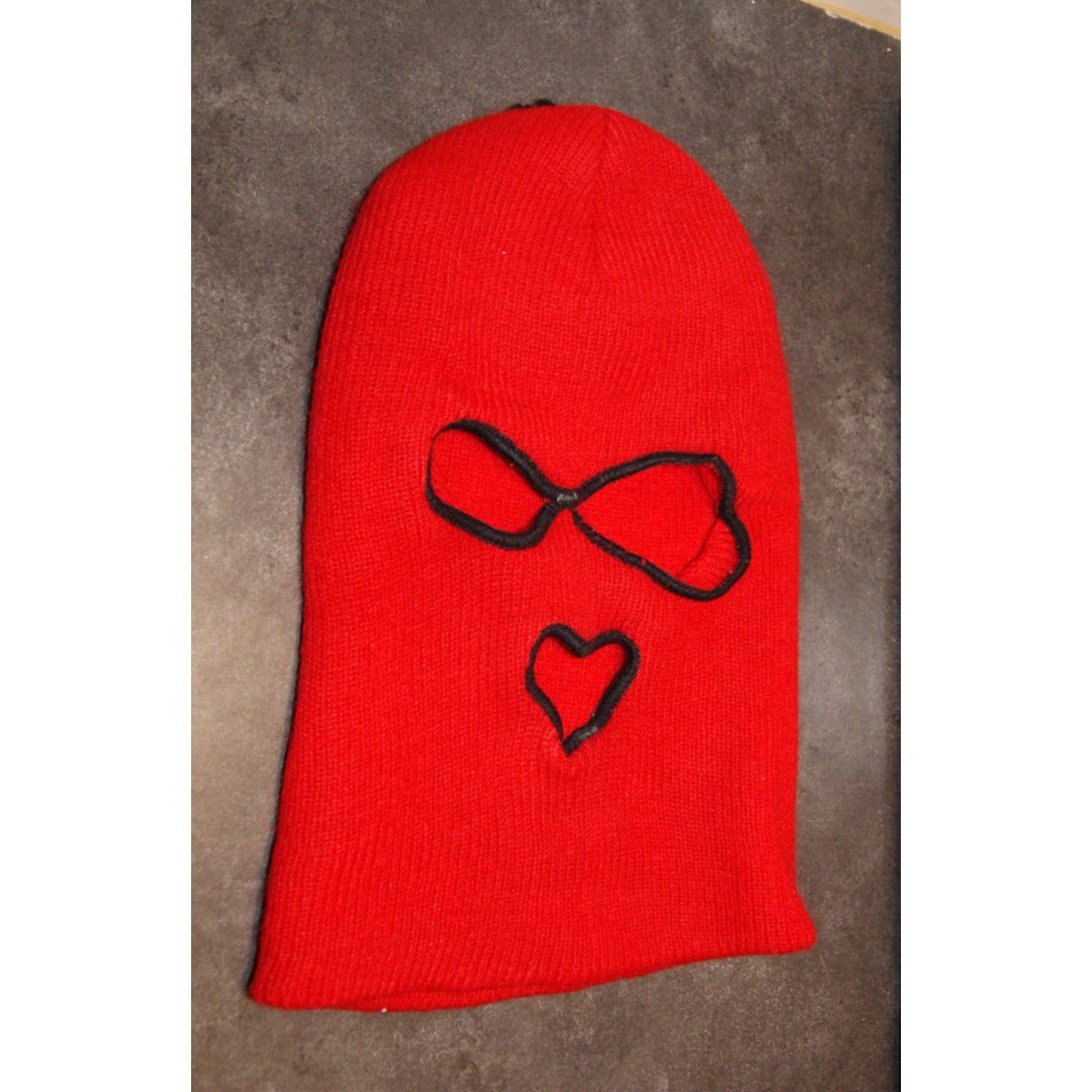 Vintage VTG Knit Ski Balaclava 70s Robber Mask Full Face 3 Hole Size ONE SIZE - 1 Thumbnail