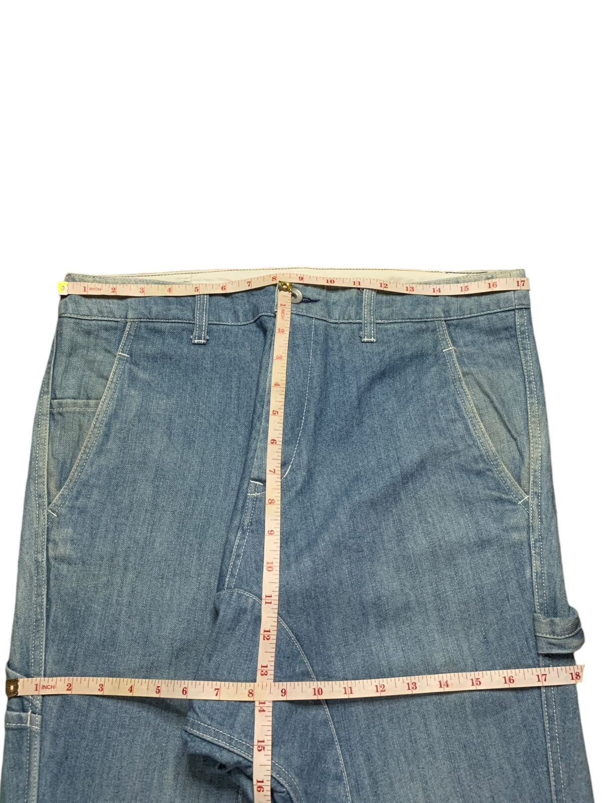 Japanese Brand × NANO universe SALES🔥Vintage Nano Universe Cinch Carpenter Jean Shorts Size US 34 / EU 50 - 12 Thumbnail