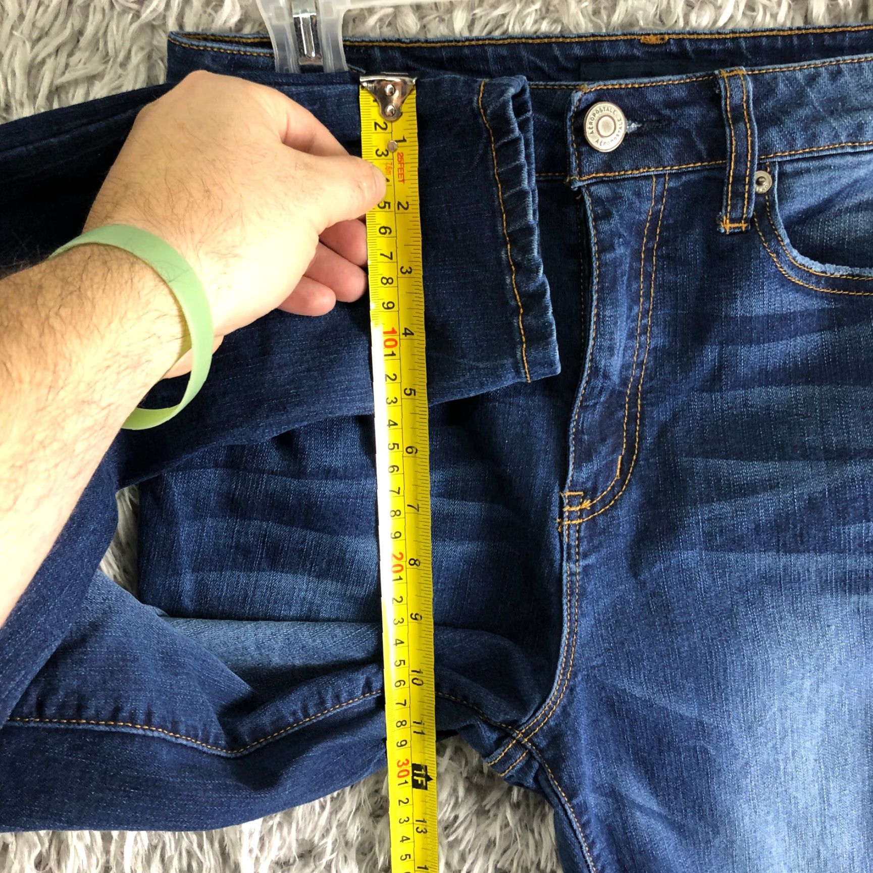 Vintage VINTAGE Aeropostale Womens Size 8 Mid Rise Skinny Medium Wash Blue Denim Jeans Size 30" / US 8 / IT 44 - 4 Thumbnail