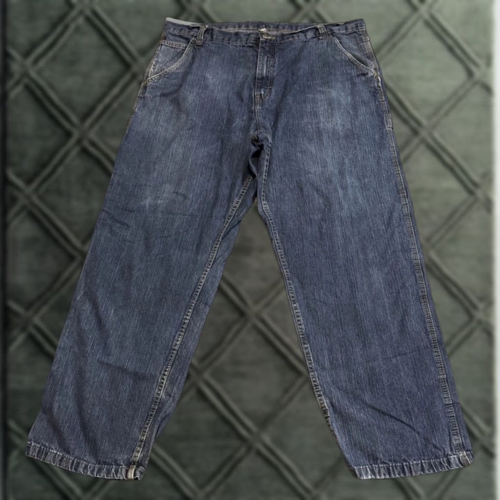 Denime Craftsman Workwear Jeans Blue Denim 42x30 Wide-Leg Men Regular Jeans Color Blue Inseam 30 Size US 42 / EU 58 - 1 Thumbnail