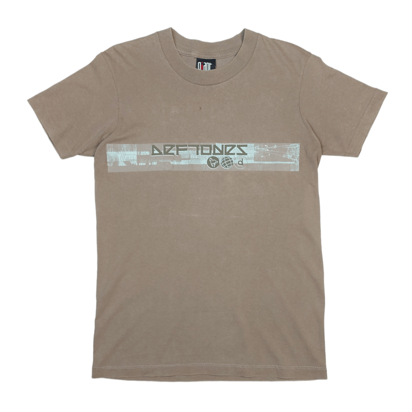image of Vintage 90's Y2K Deftones White Pony Band Promo Merch Tee in Brown, Men's (Size Medium)