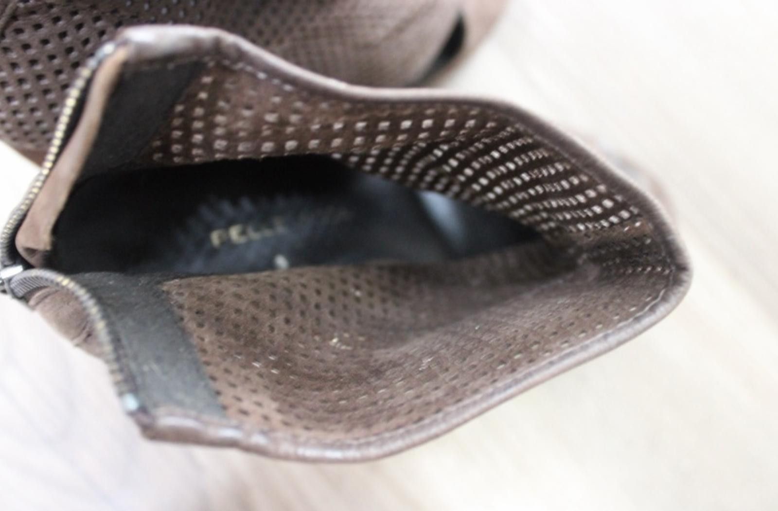 Other Pelle Moda Women's Olive Perforated Wedge Peep Toe Booties 8 Size US 8 / IT 38 - 8 Thumbnail