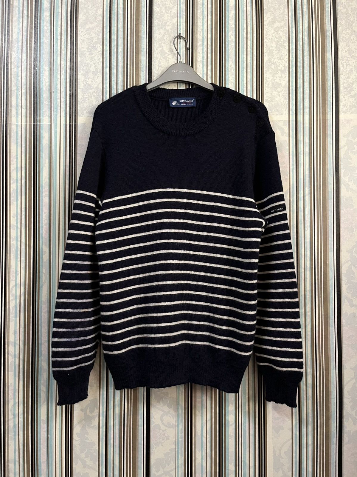 Saint James 2000s Breton sailors jumpers bicnic striped #D3 Size US S / EU 44-46 / 1 - 5 Thumbnail