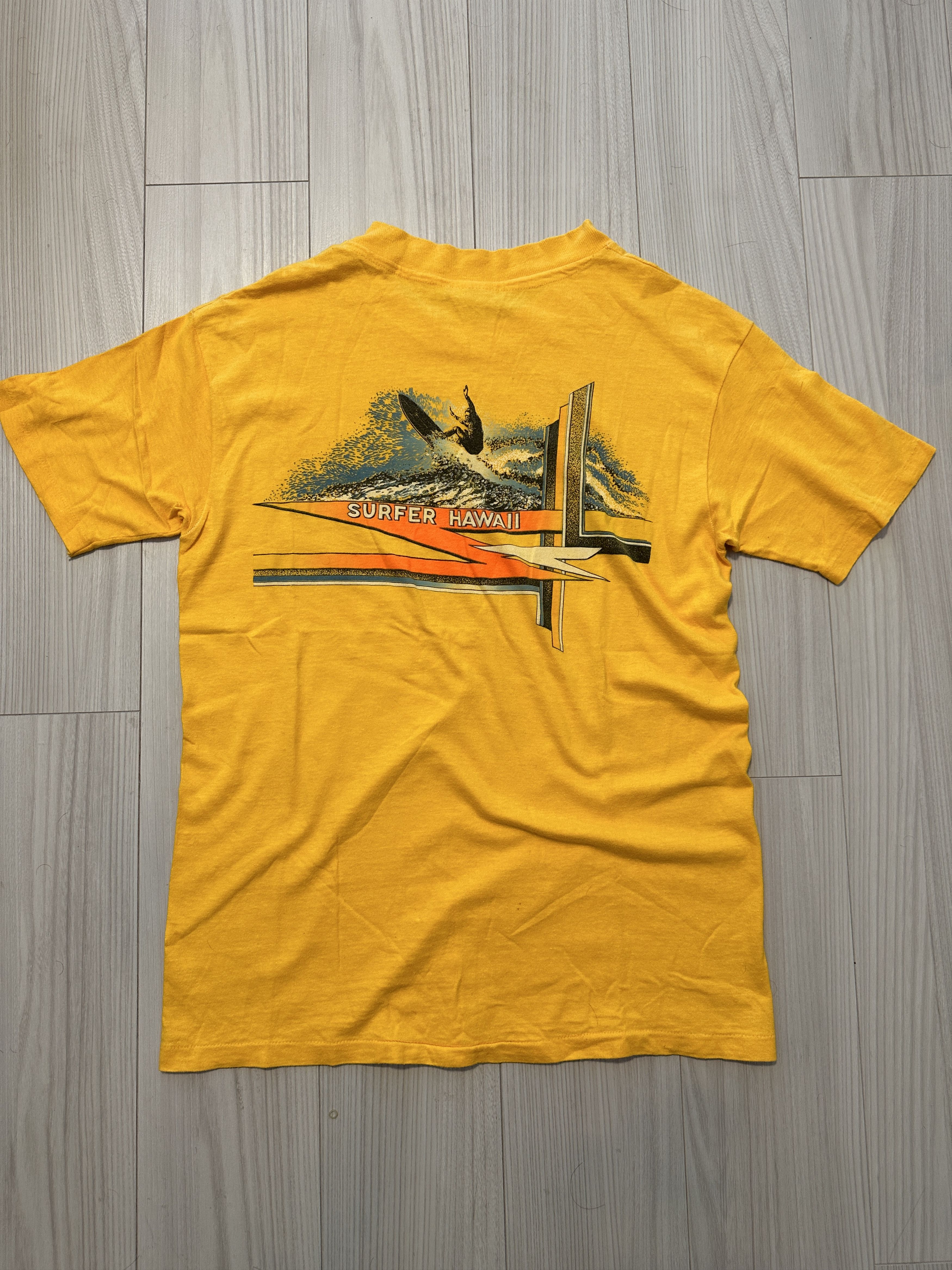 Hanes 80s Vintage Single stitch Surf Tshirt Size US M / EU 48-50 / 2 - 2 Thumbnail