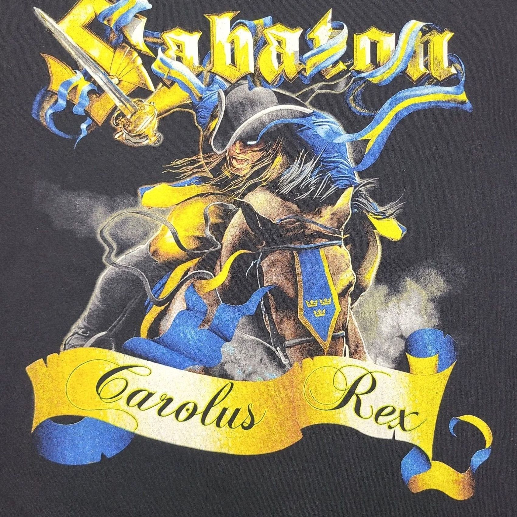 Anvil Sabaton Carolus Rex Double Sided Graphic T-shirt Men's M Black Heavy Metal Size US M / EU 48-50 / 2 - 2 Thumbnail